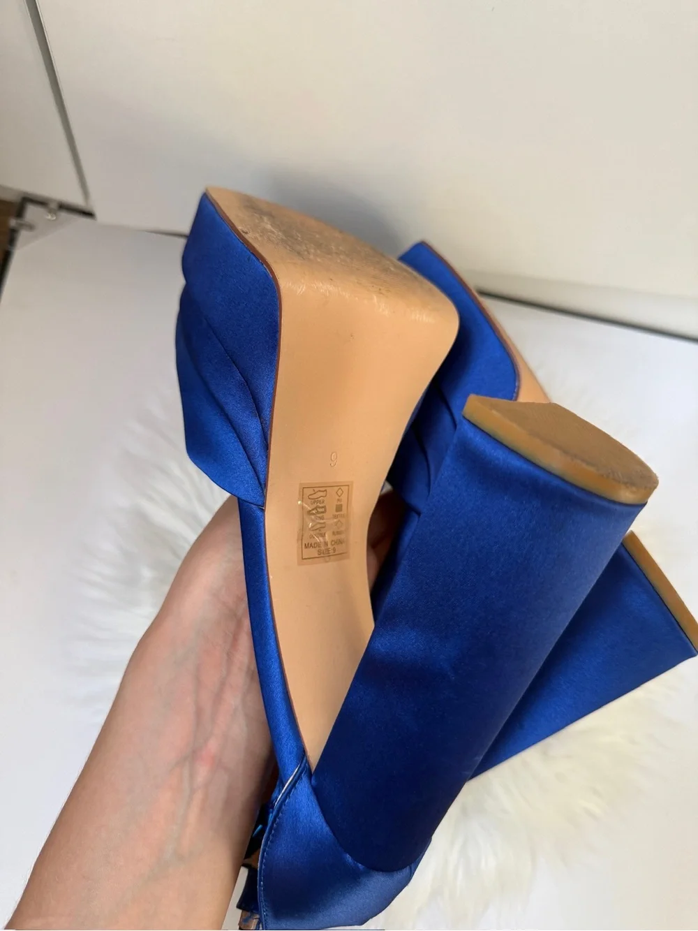 Azalea Wang Super Heels Platform In Blue Size Fits 8-9